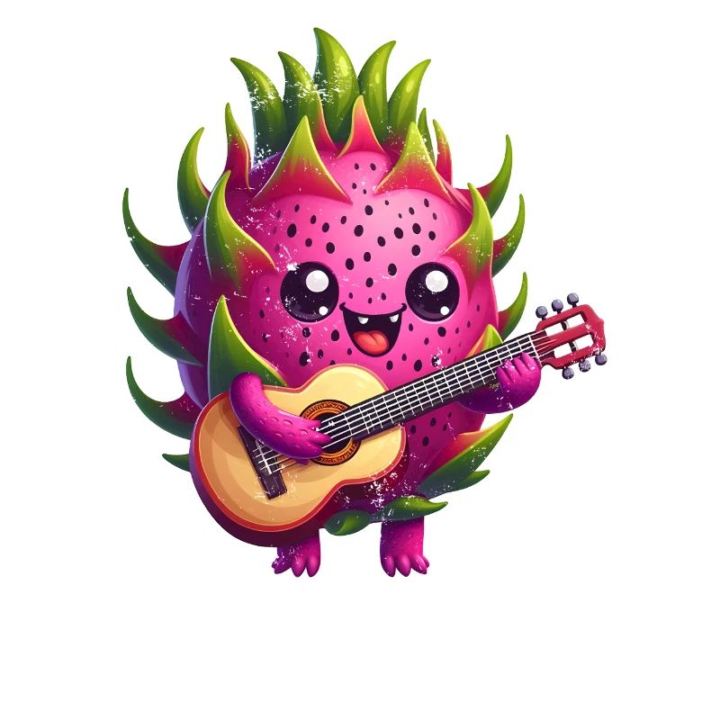 Dragon Fruit Playing Guitar