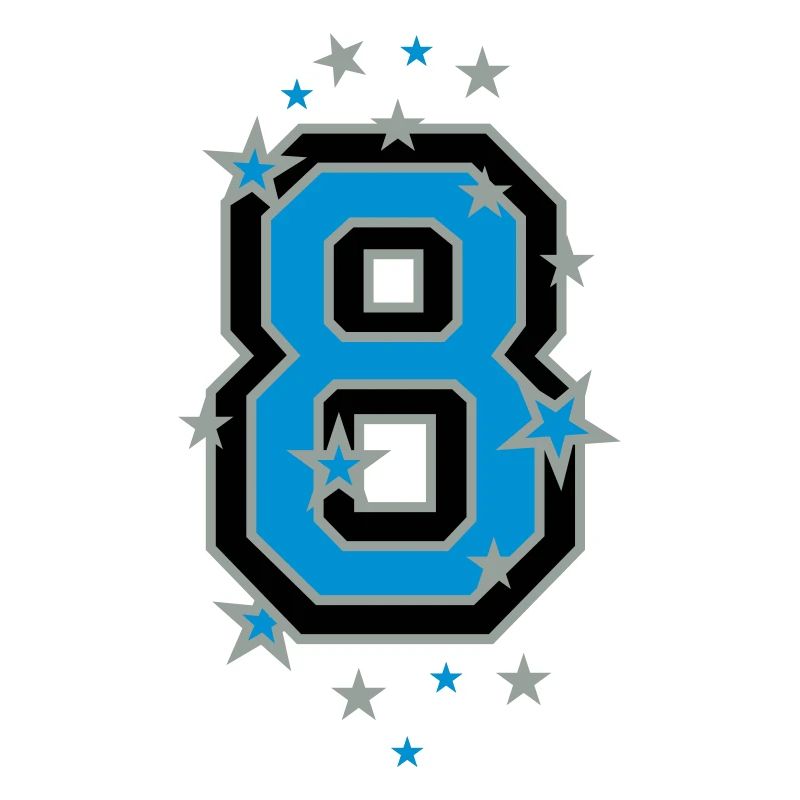 The number eight, and stars