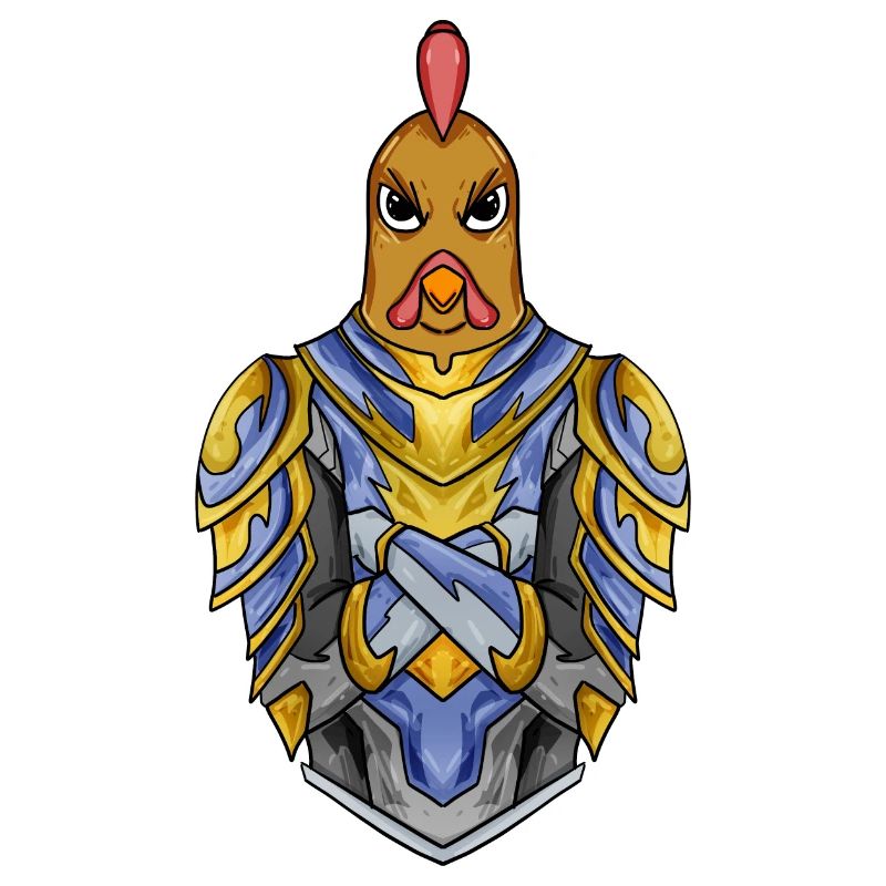 Knight Chicken with Armor Crusader