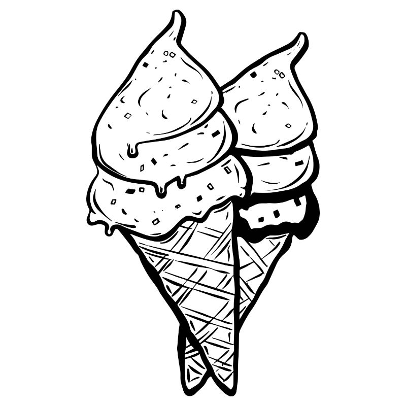 Cornets de crème glacée Dessin