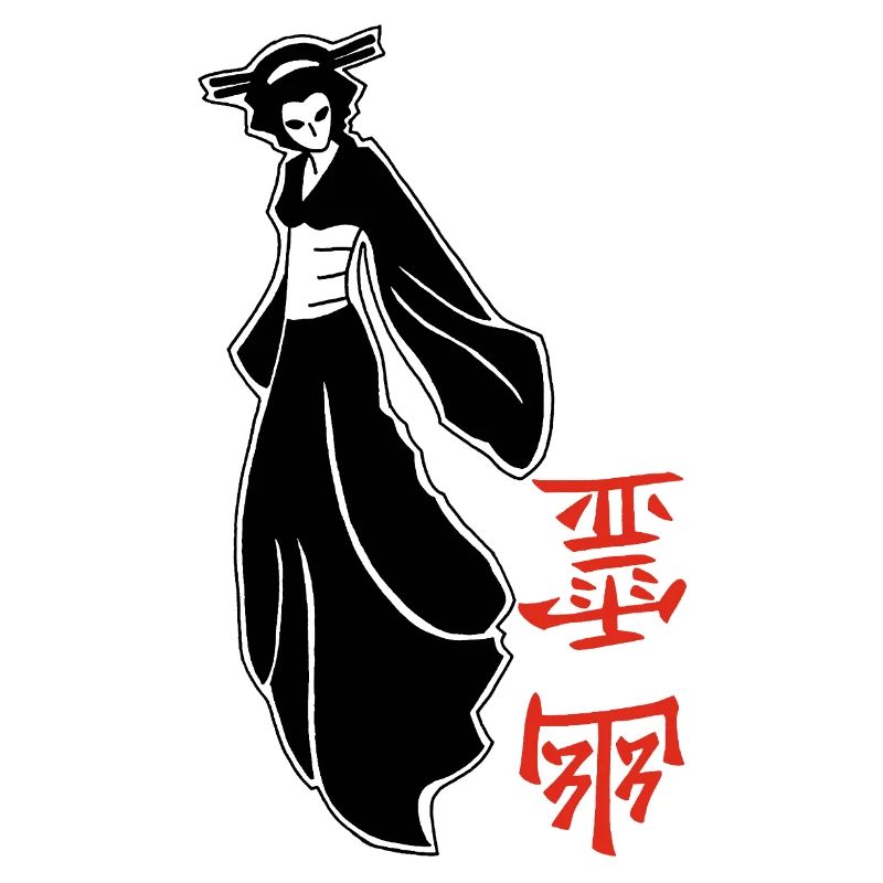 Black and White Japanese Ghost