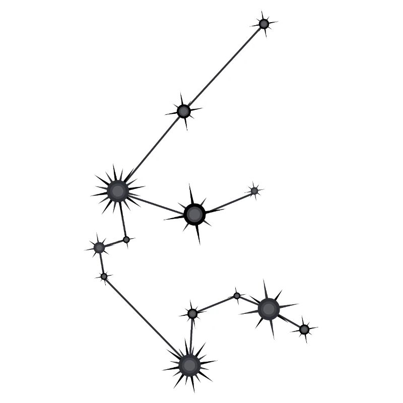 Wassermann Sternbild Sternzeichen Schwarz Grau