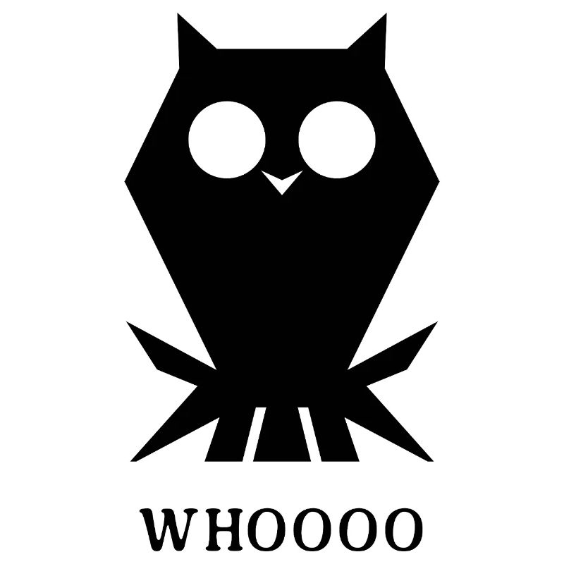 Eule „Whoooo“ – Lustiges Tier Design