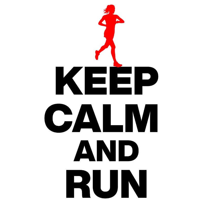KEEP CALM AND RUN! JOGGING RACING SPORT FIT black