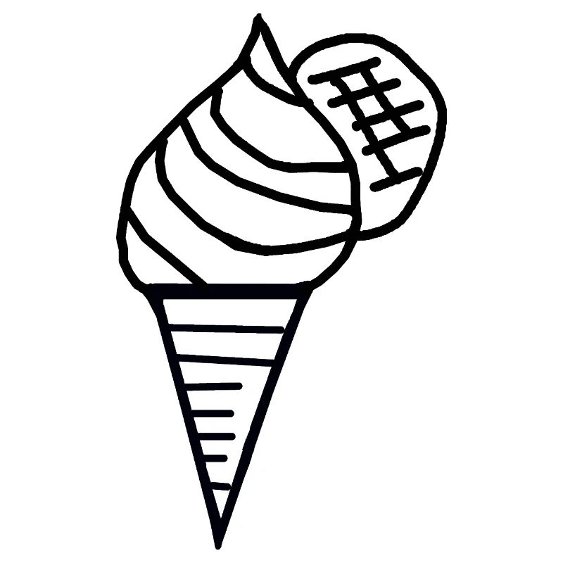Eis  Eiscreme 60er Retro Eiswaffel Kinder
