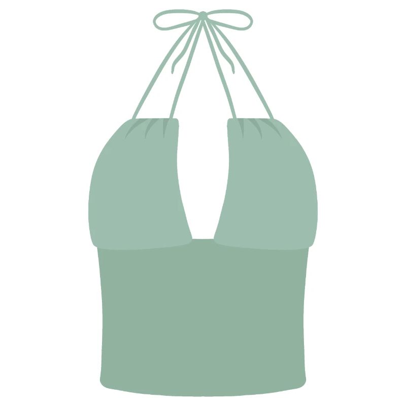 Mint Halter Bikini Top