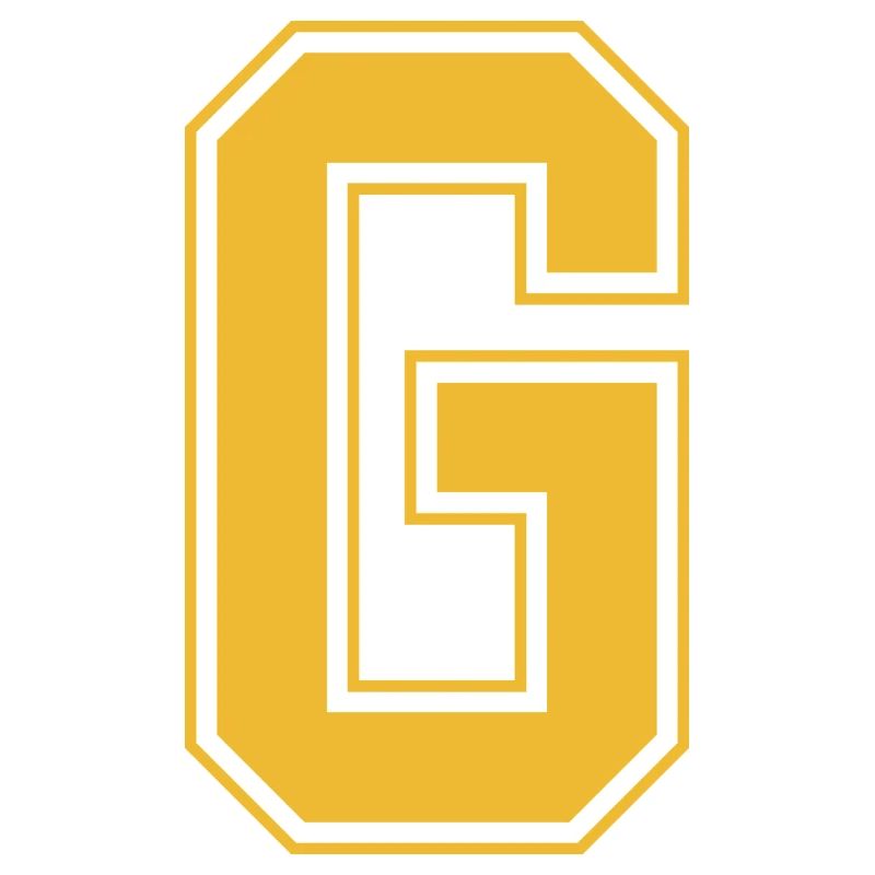 Monogram Red Yellow College House Initial G
