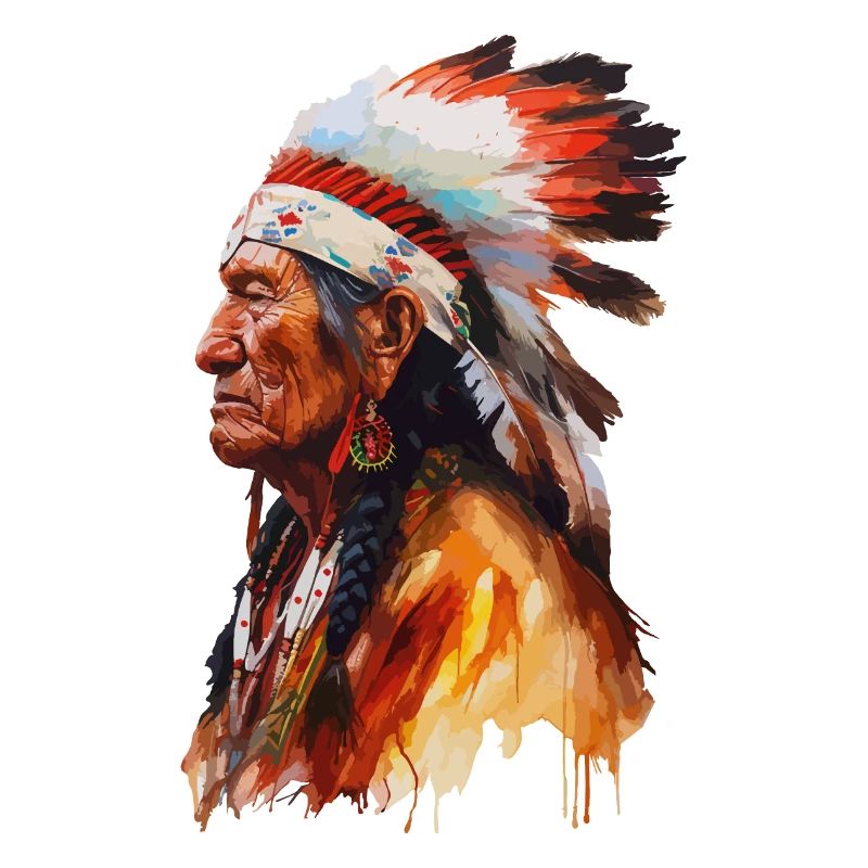 Chef amérindien Tribu amérindienne Apache Sioux