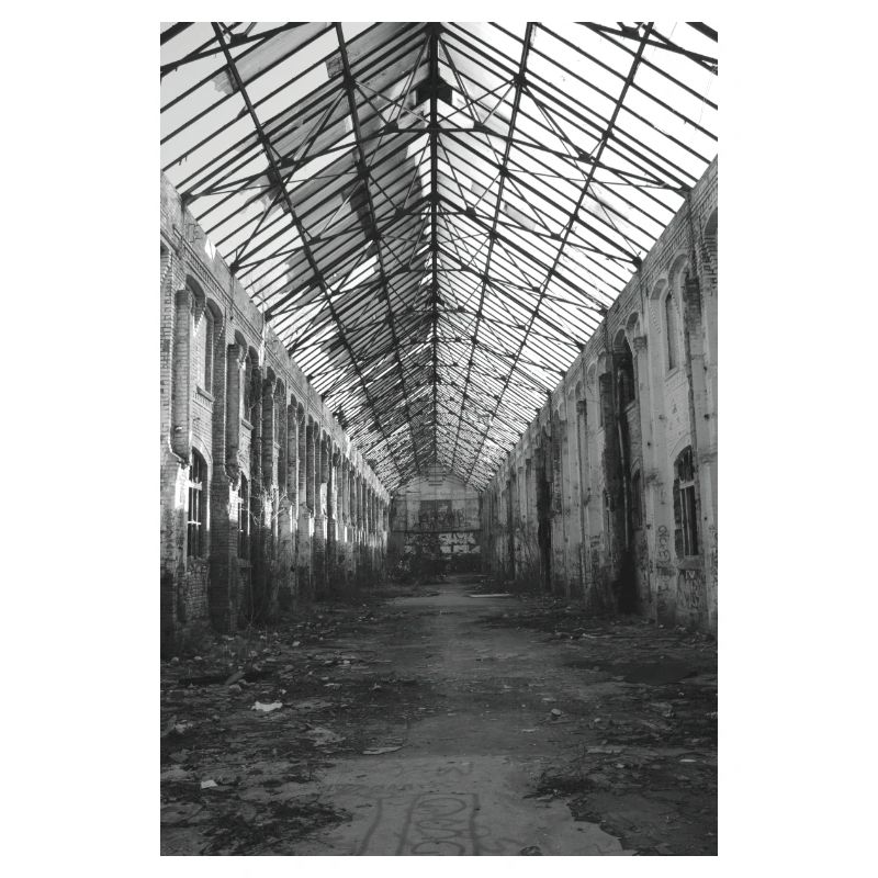 Affiche de graffiti sur l'architecture de l'affiche de la construction industrielle