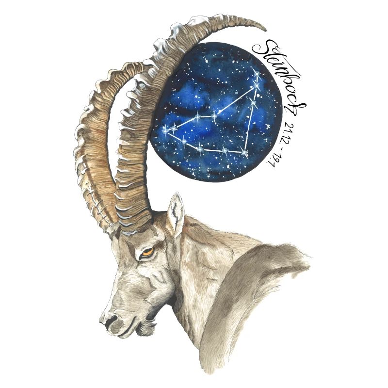 Sternzeichen Steinbock mit Datum und Sternbild