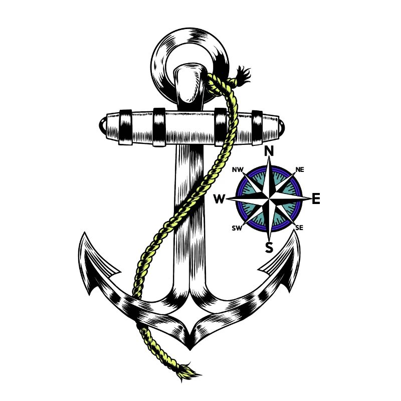 Maritim Anchor Windrose Compass Direction