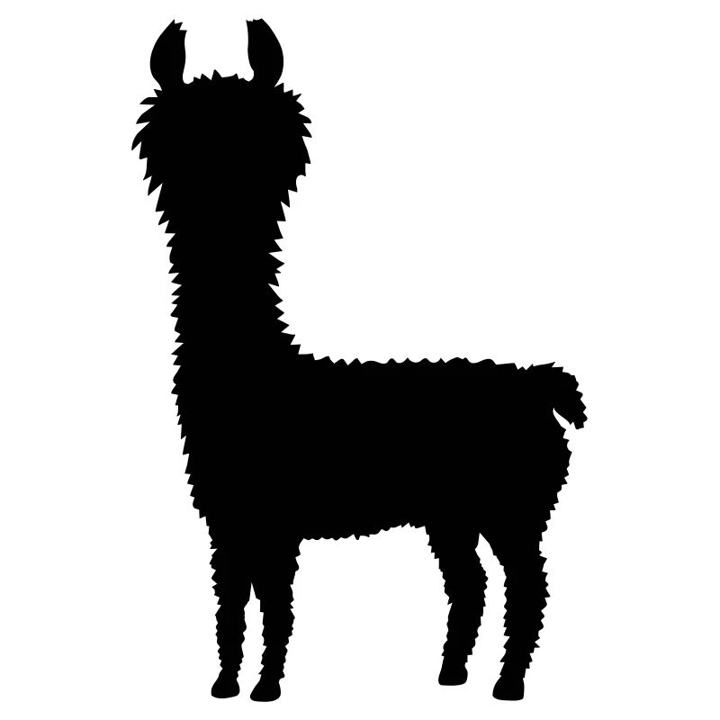 Cool silhouette alpaca