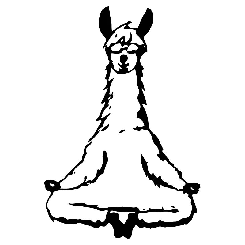 Llama Alpaca Yoga Vector Funny Gift Idea