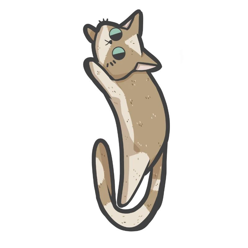 Chat beige mignon
