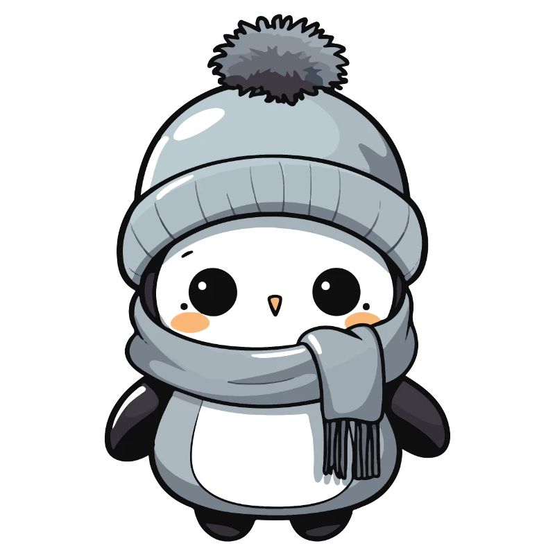 Pinguin Winter Tier Niedlich Comic