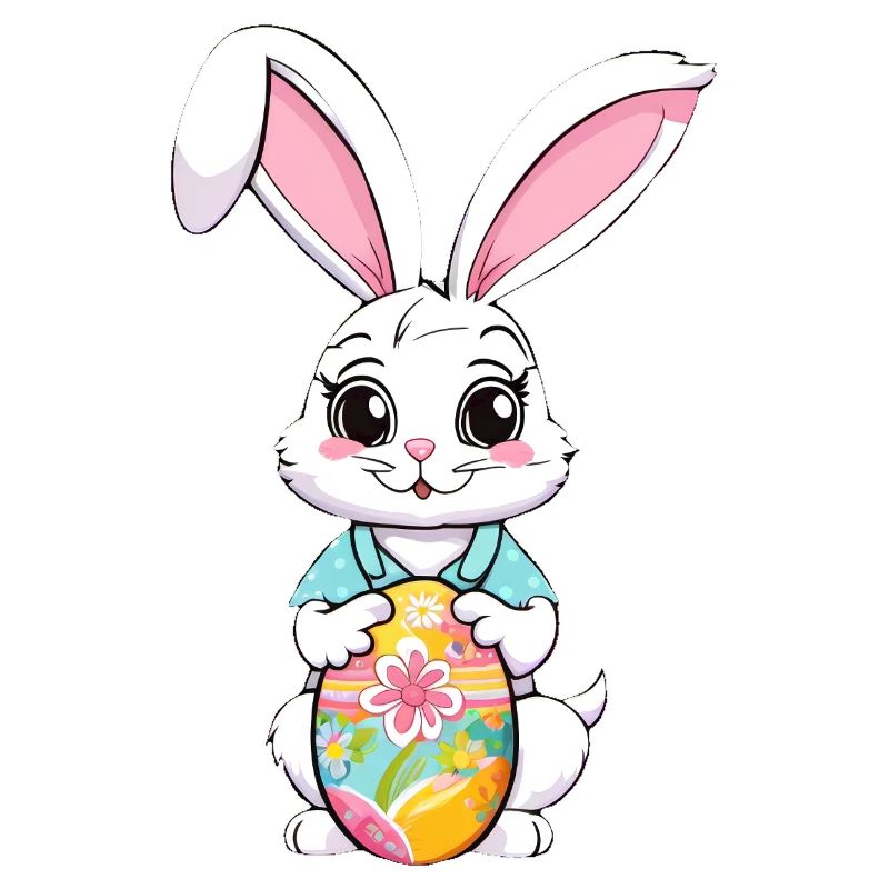 Easter bunny with Easter eggs