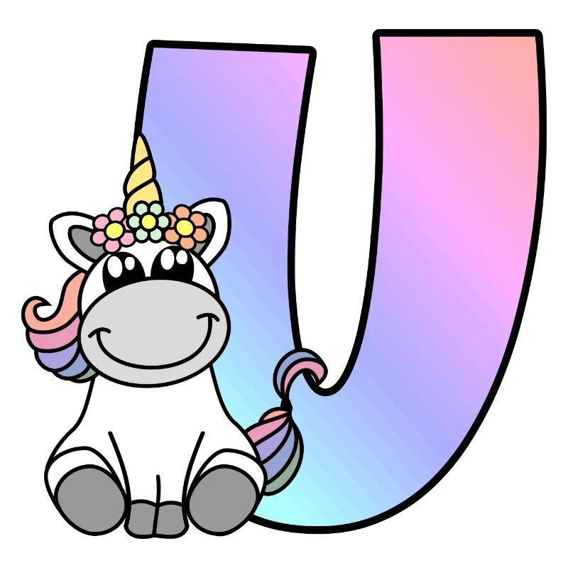 Einhorn Buchstabe U