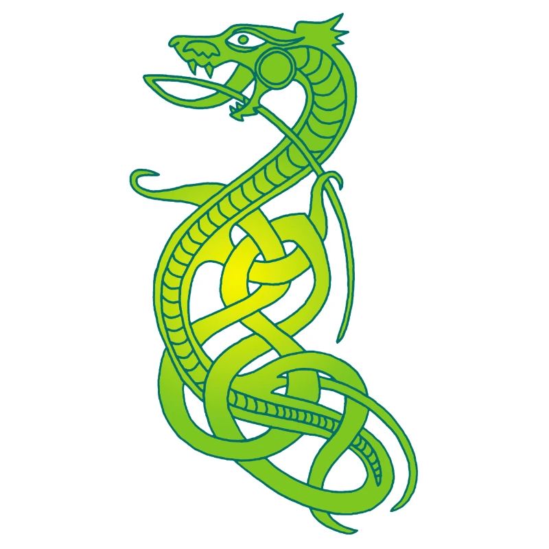 Serpent vert et jaune infini