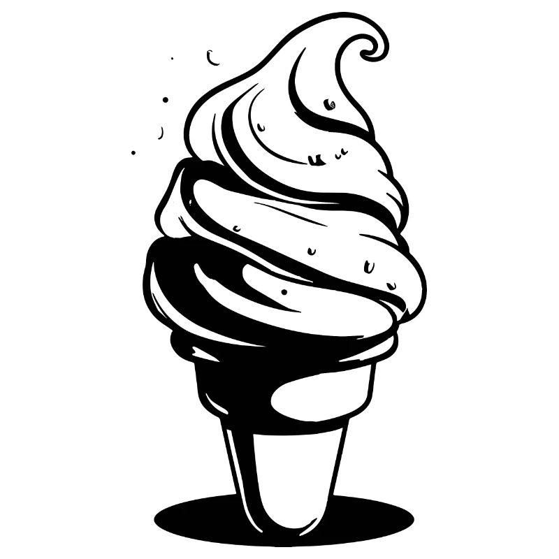 Croquis de cornet de crème glacée