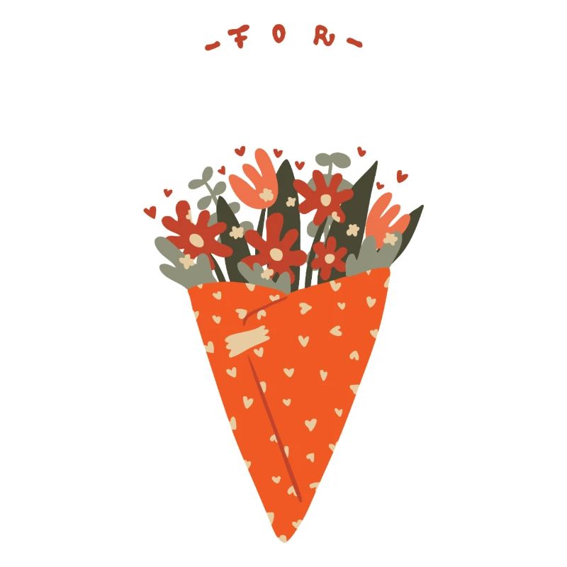 Bouquet de fleurs – Salutations chaleureuses