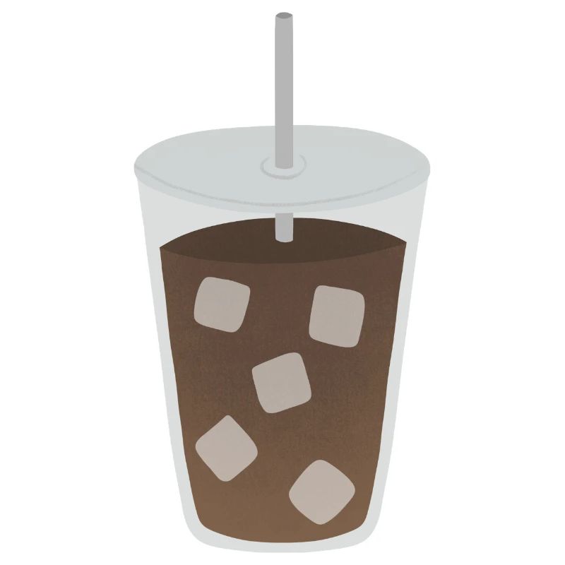 Motif de cube de café glacé