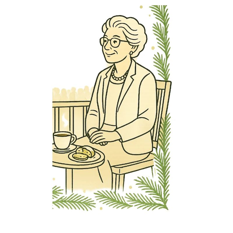 L’heure du café de grand-mère à table