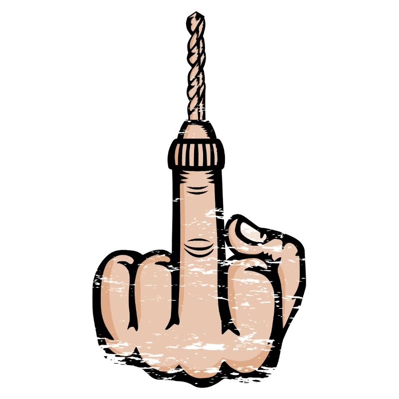 Middle Finger Stinky Finger Drill Design