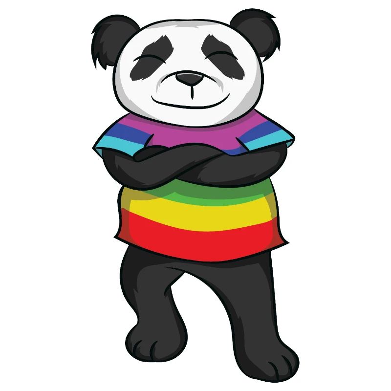 Panda Rainbow Pride with Attitude