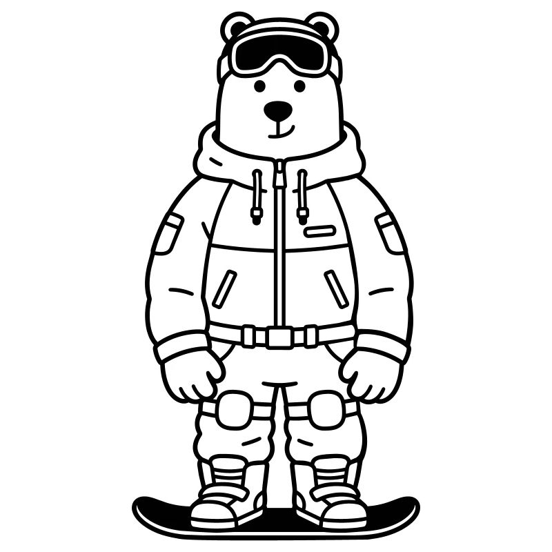 Bear Snowboarder
