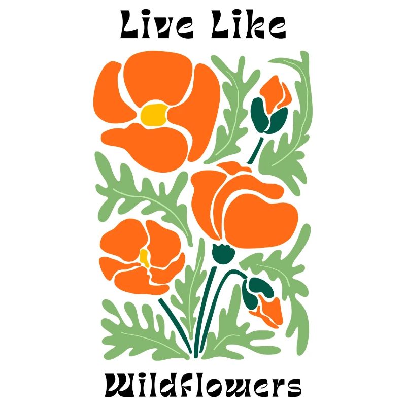 Vivre comme des fleurs sauvages Motif de pavots