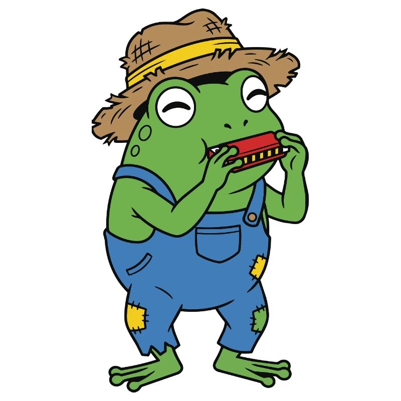 grenouille avec harmonica