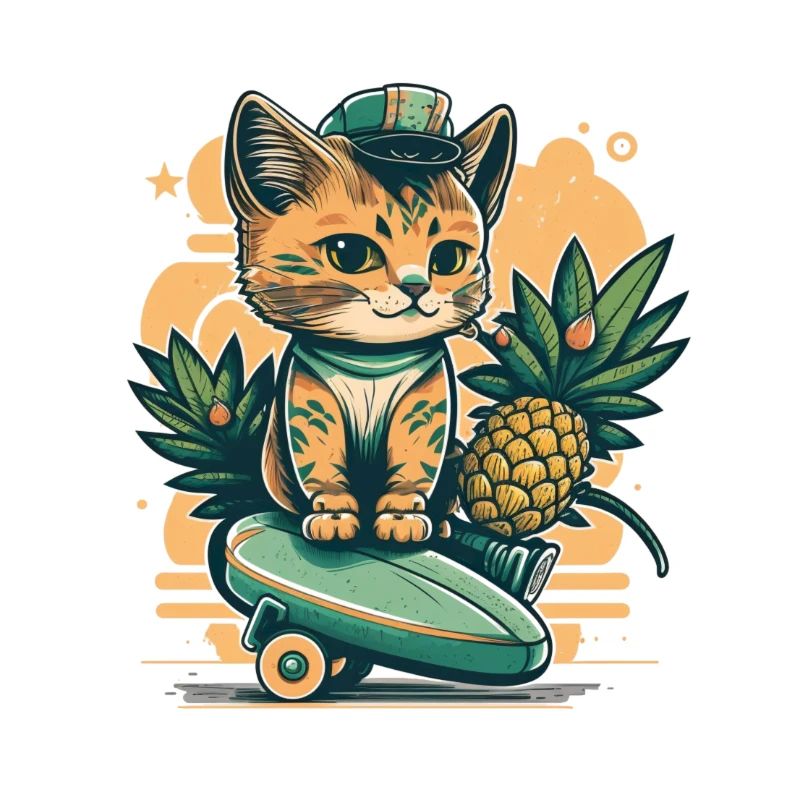 Mignon chat tropical 1