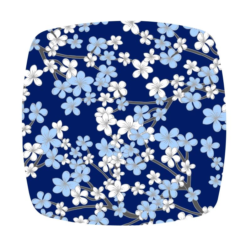 Blue Cherry Blossom Pattern - Sakura