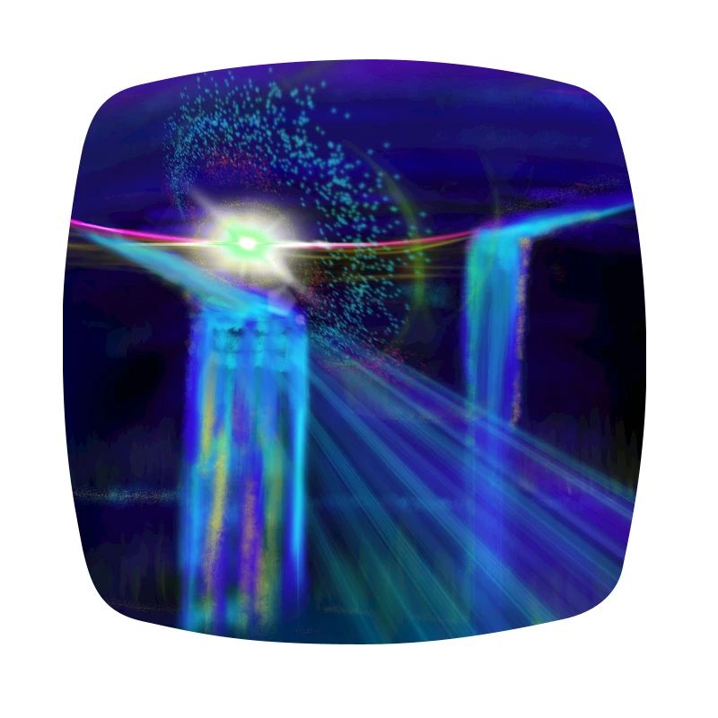 Space, light and waterfalls sketch