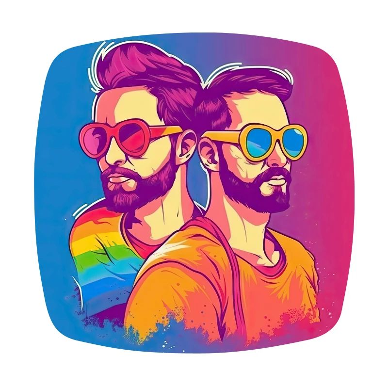 Fierté inclusive : deux hommes embrassent la diversité dans
