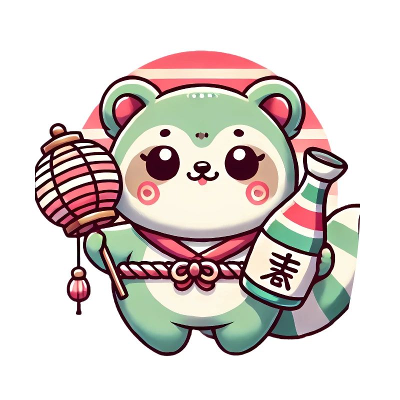 Skurriles Tanuki Laternendesign