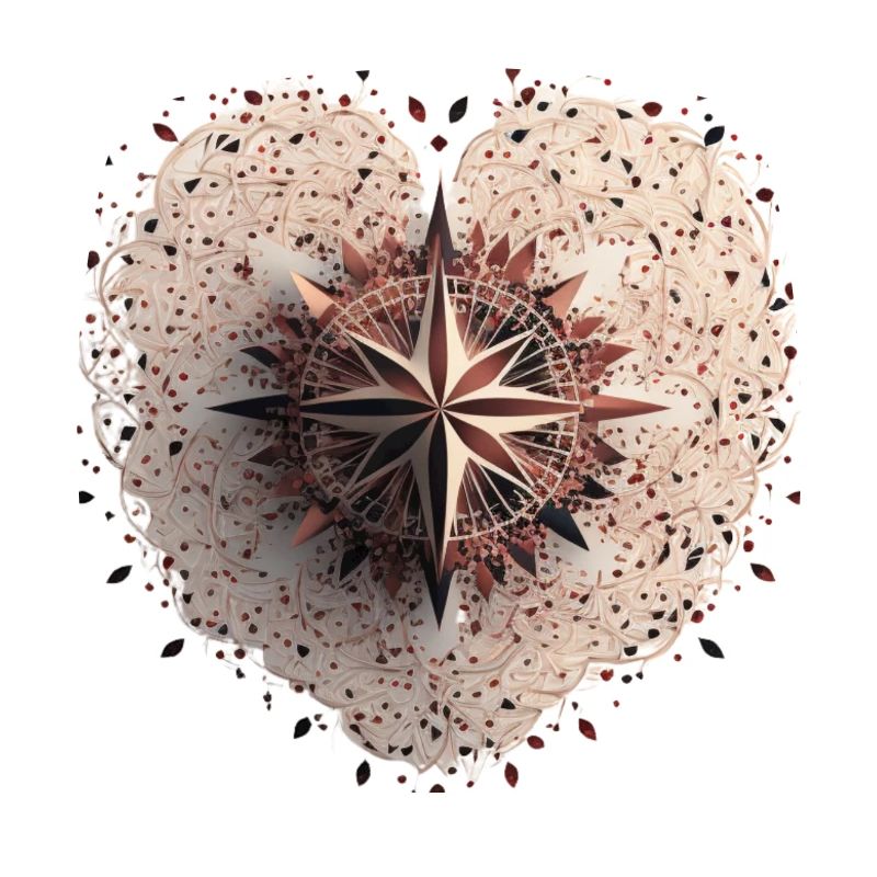 Heart with Compass Valentine's Edition