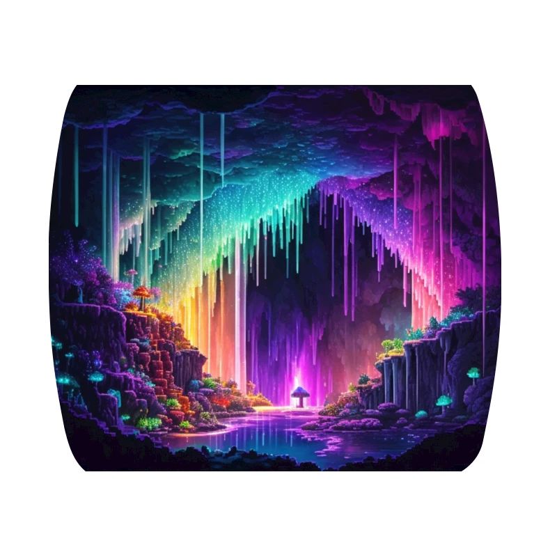 Pixel art gemstone cave