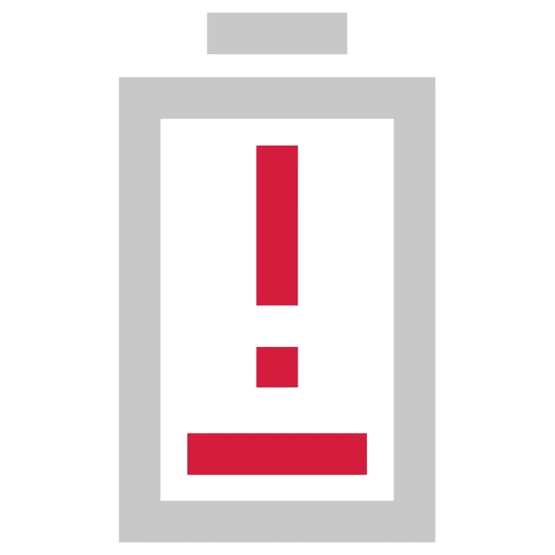 Point d’exclamation batterie pas d’alimentation