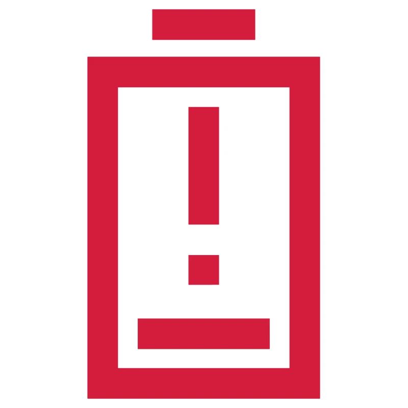 Warning Exclamation Point Battery Empty