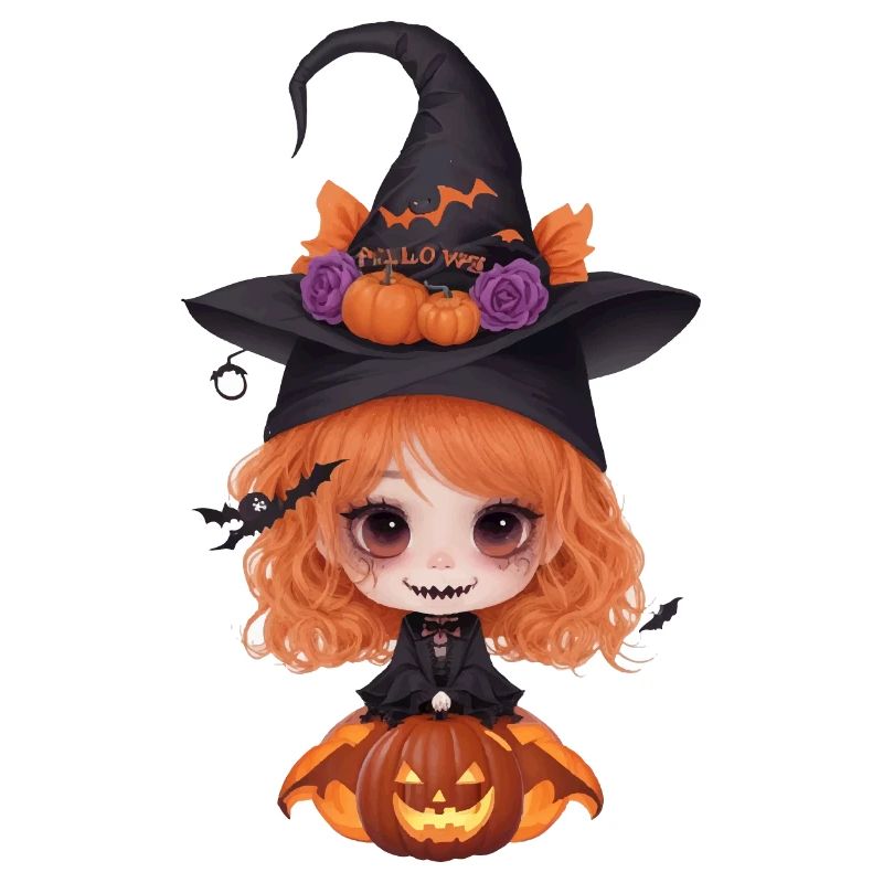 Helloween Pumpkin Witch