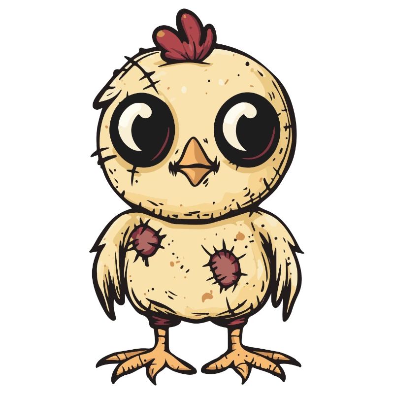 Chicken Halloween Comic Funny