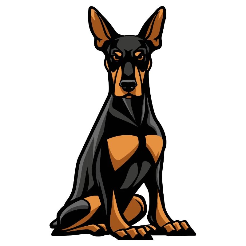 Dobermann Hund Comic