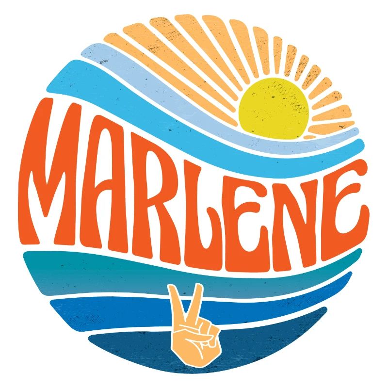 Marlene Shirt Vintage Sunset Marlene Groovy Tie