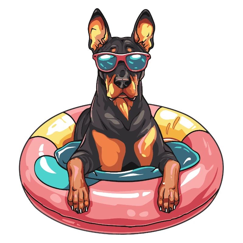 Dobermann Hund Comic Cool