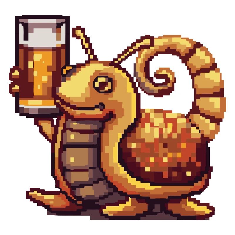Snail Beer Pixel