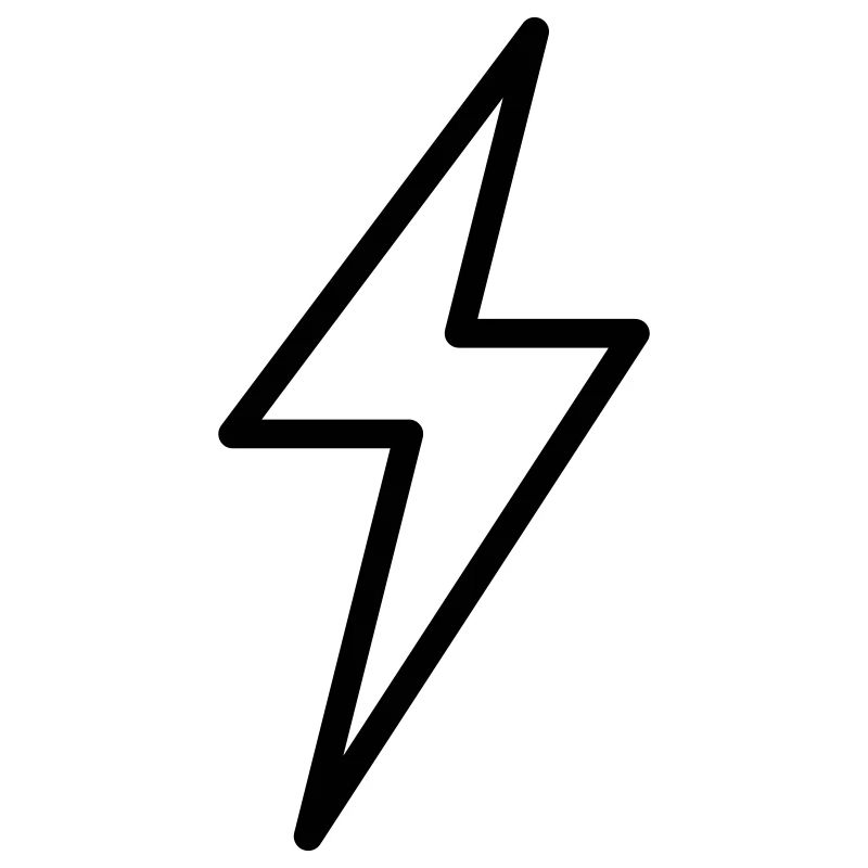 Lightning Symbol Outline Thunder Thunderstorm