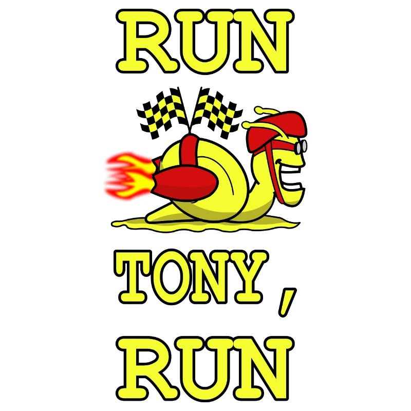 Tony l’escargot jaune de course
