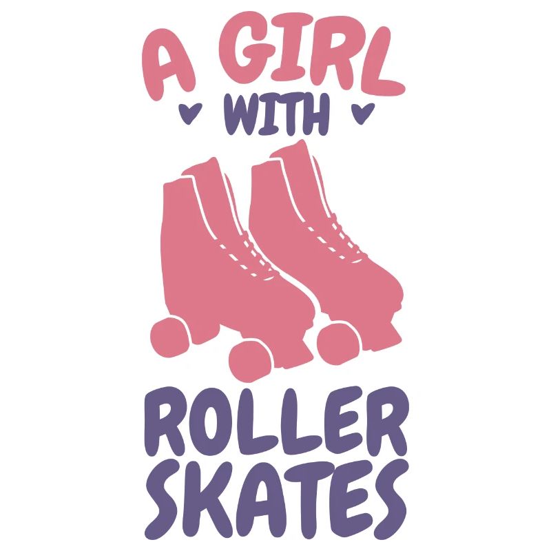 Ein Mädchen mit Rollschuhen