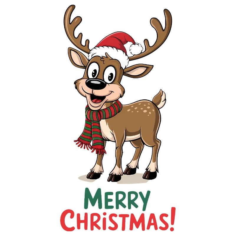 Rentier Weihnachtspullover lustig süß niedlich